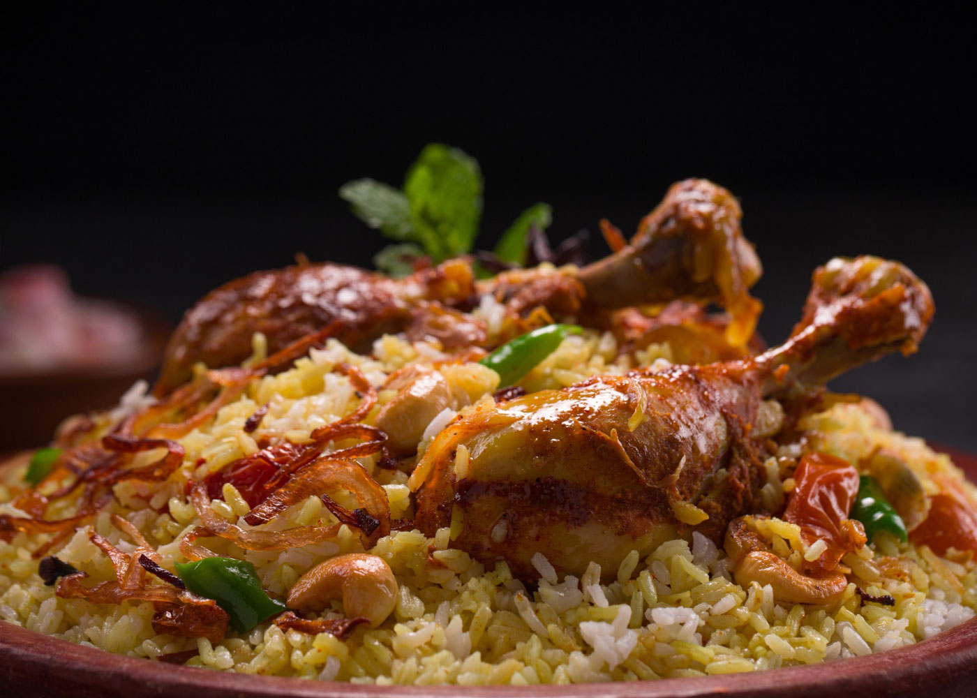 Chicken Biryani Cut